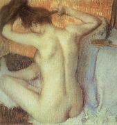 Edgar Degas Woman Combing her hair USA oil painting artist